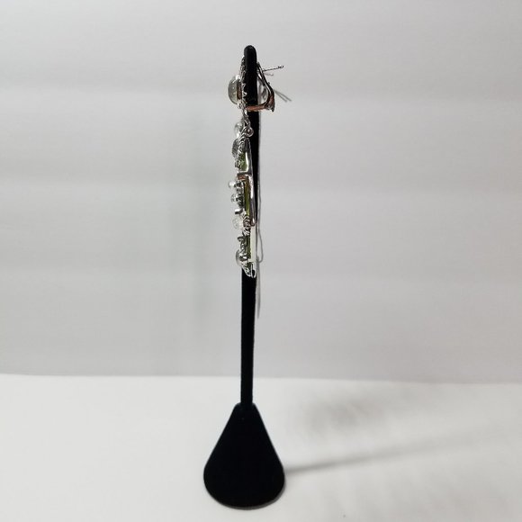 New Angelique de Paris Green Earrings with natural Stones and Mother of Pearl - Picture 10 of 12